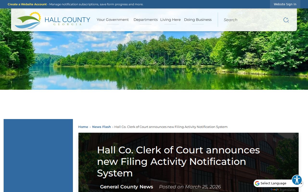 Hall County residents directory FANS filing alert announcement