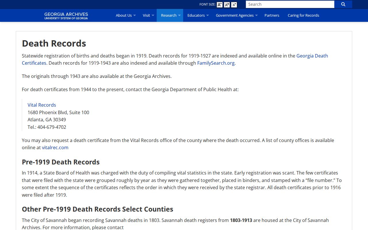 Georgia Archives death records guide used to trace former Hall County residents