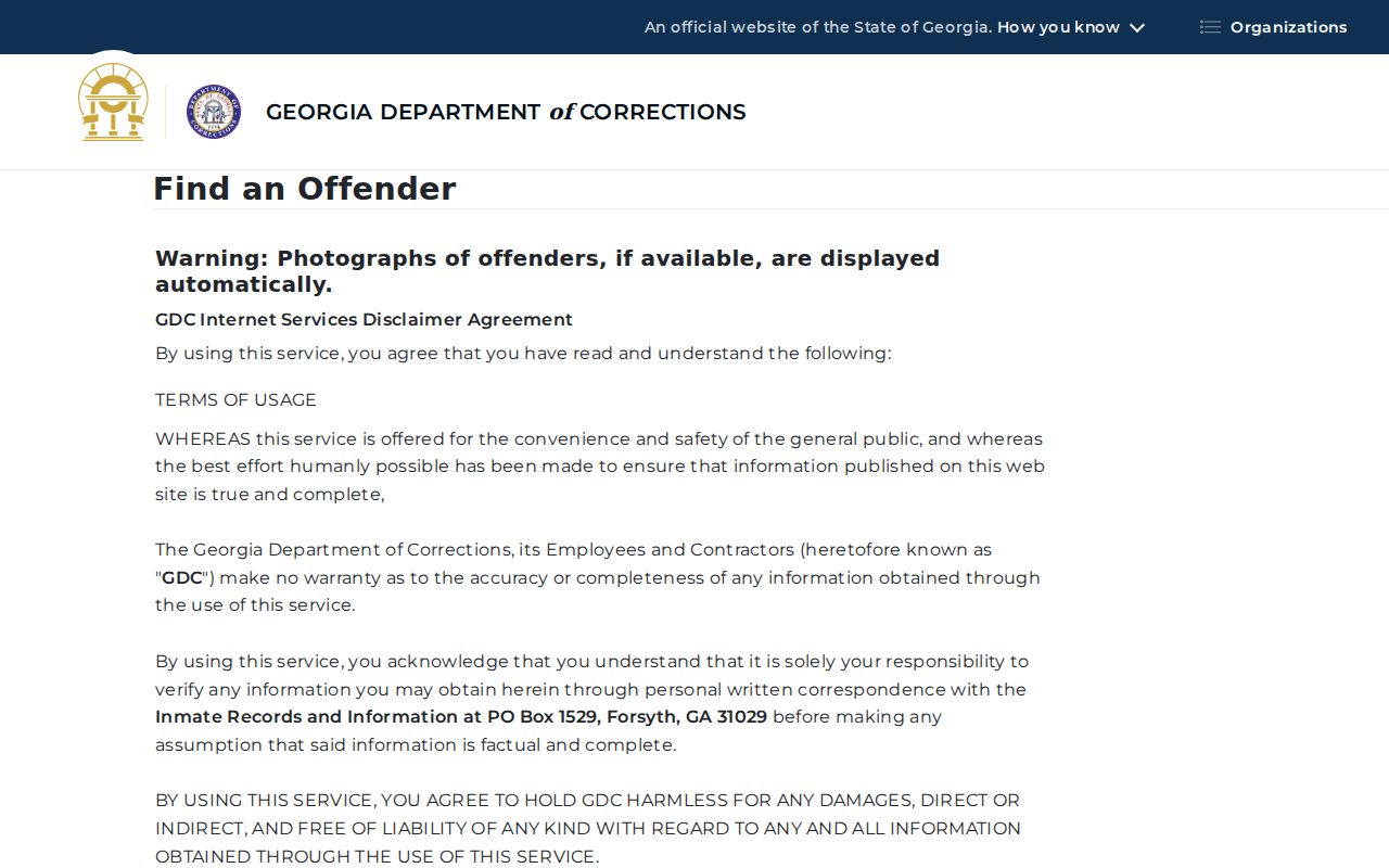 Hall County resident lookup Georgia offender query