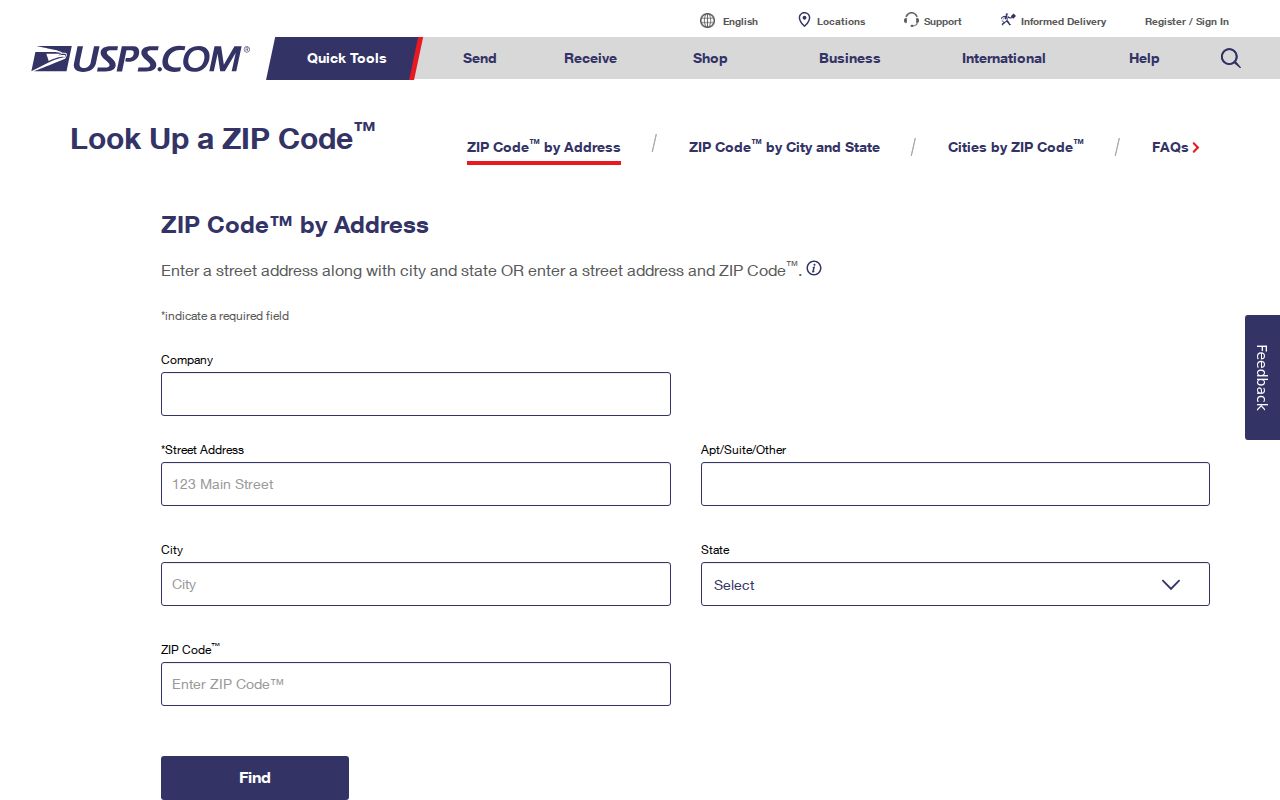 Hall County ZIP code directory USPS address verification